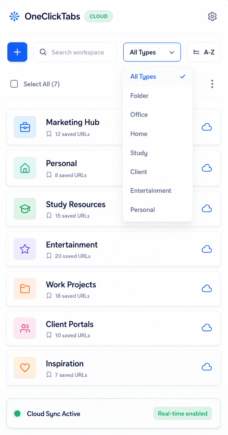 Category Filter Dropdown