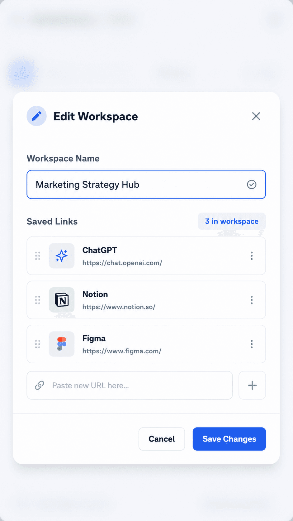 Edit Workspace Modal